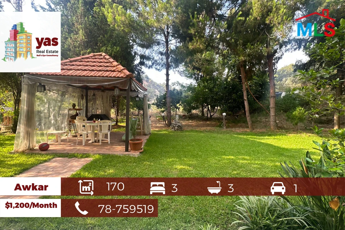 Awkar 170m2 | 120m2 Garden | Rent | Catch | Prime Location | MJ