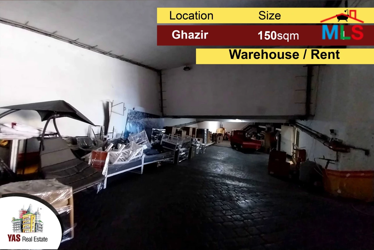 Ghazir 450m2 | Highway | Warehouse | For Rent | Accessible
