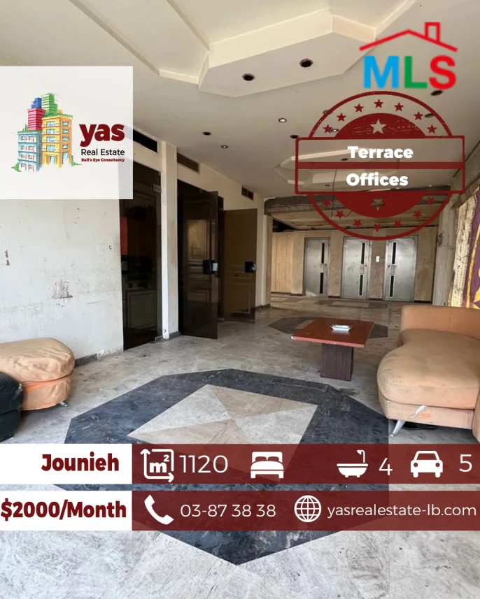 Jounieh 1120m2 | Terrace | Panoramic View | Offices | EH