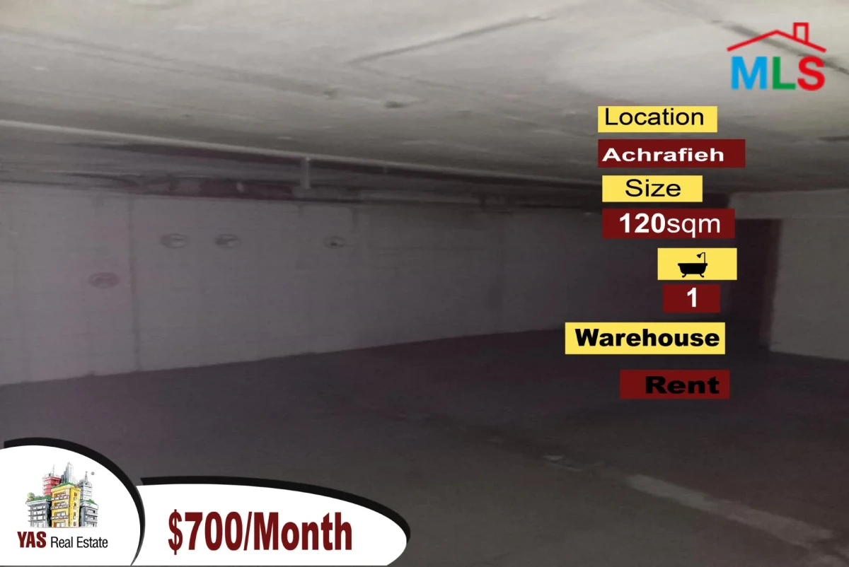 Achrafieh 120m2 | Warehouse | Rent | Prime Location | MO