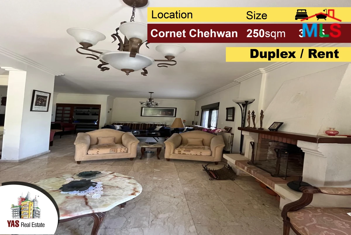 Cornet Chehwan 250m2 Duplex | 300m2 Garden / Terrace | Rent | MO