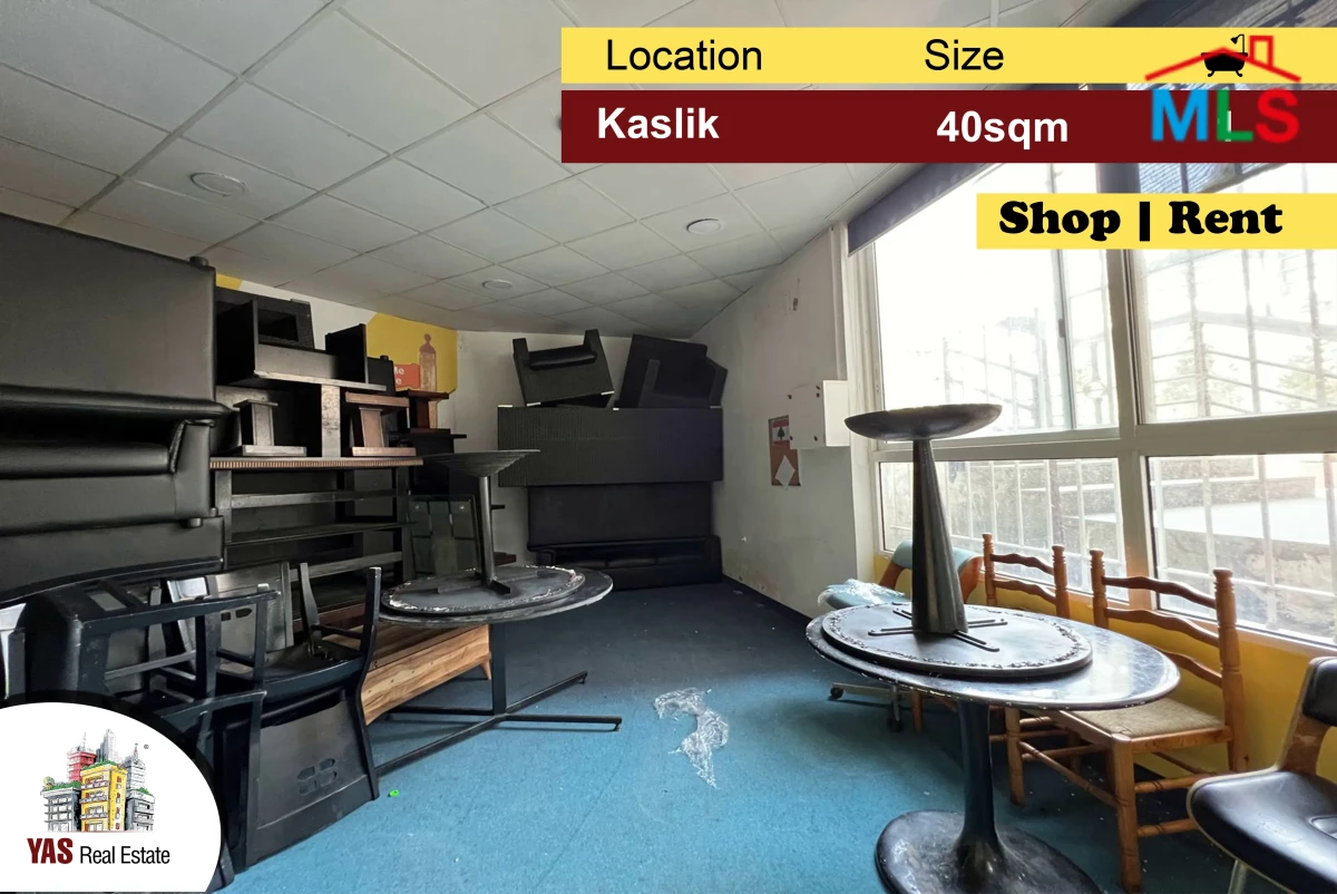 Kaslik 40m2 | Shop For Rent | New | Active Street | EH