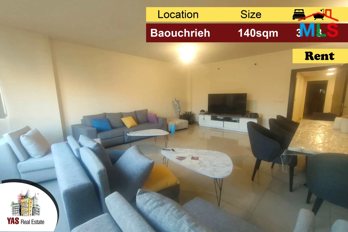 Baouchrieh 140m2 | Rent | Mint Condition | Easy Access | Decorated | AA