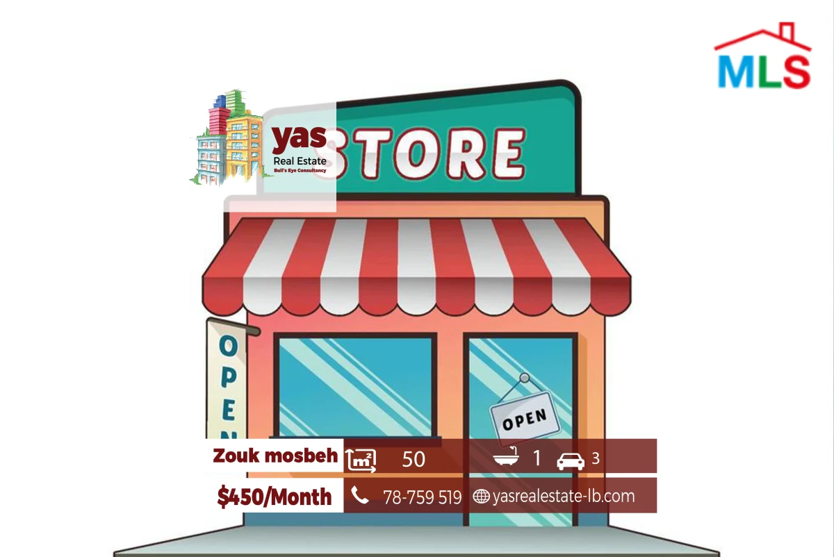 Zouk Mosbeh 50m2 | Shop For Rent | Prime Location | RH