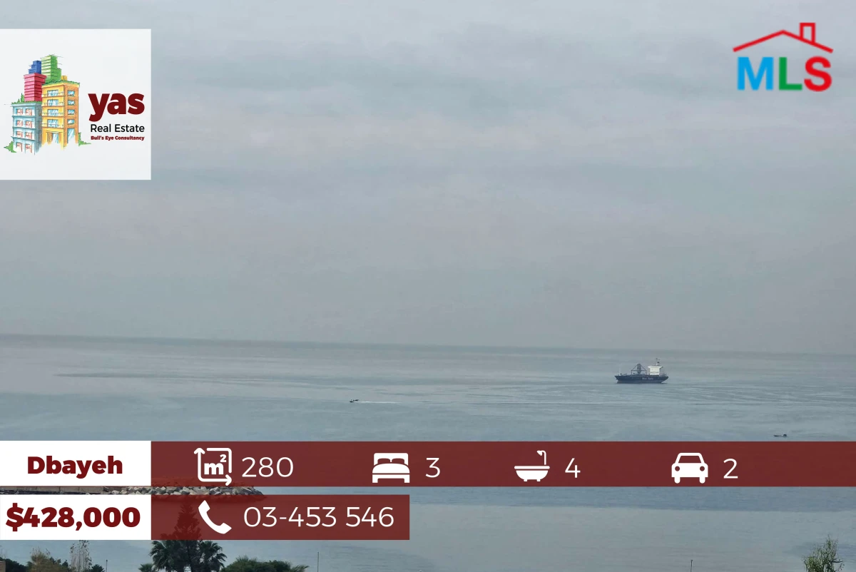 Dbayeh 280m2 | 20m2 Terrace | Brand New | Full Sea View | OH