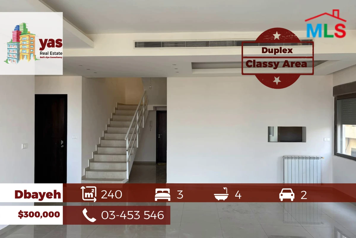 Dbayeh 240m2 | Duplex | Sea View | Prime Location Catch | OH
