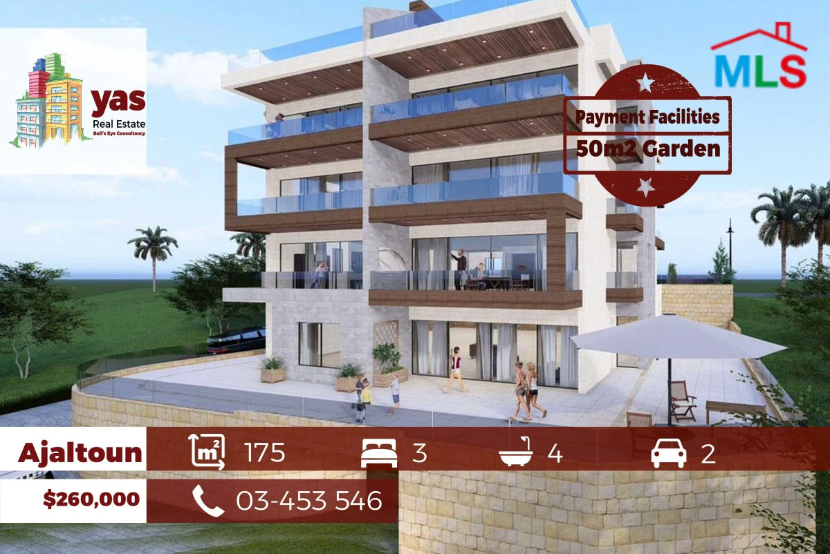 Ajaltoun 175m2 | 50m2 Garden/Terrace | View| Payment Facilities | GA