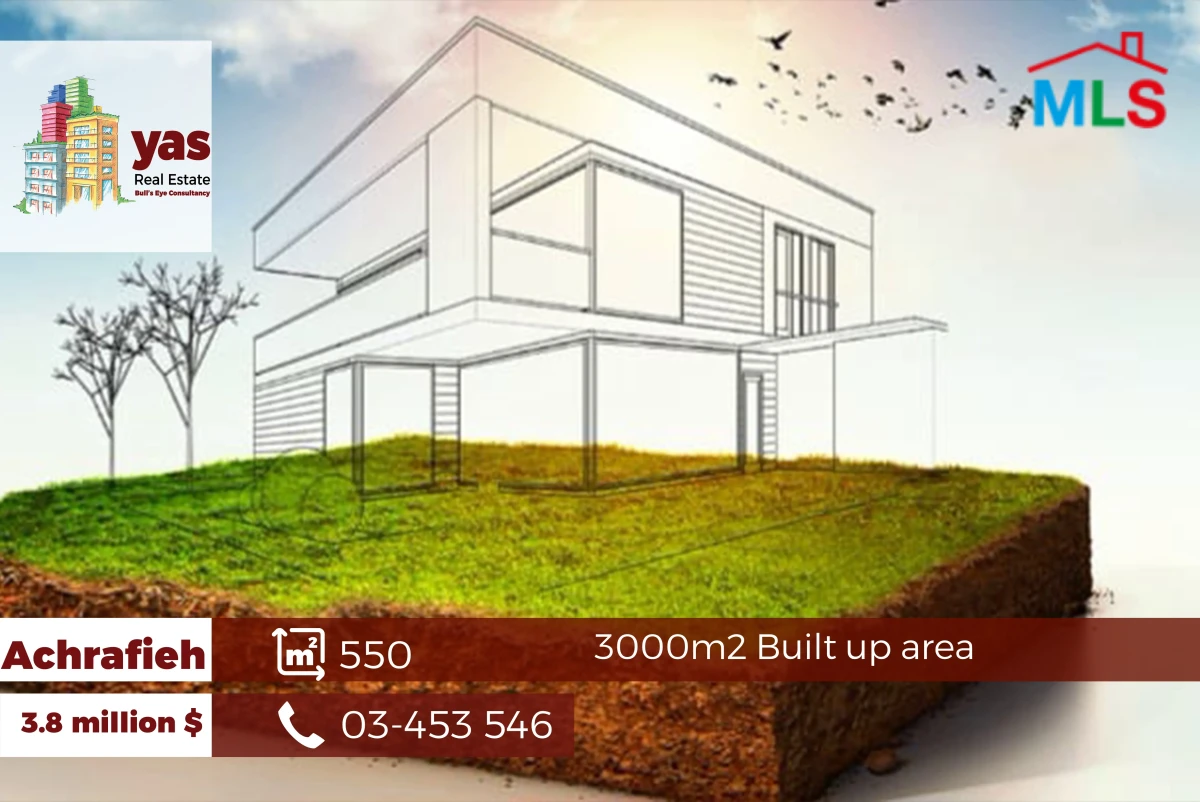Achrafieh 550m2 | 3000m2 Built up Area | Land | Zone 4 | TYT