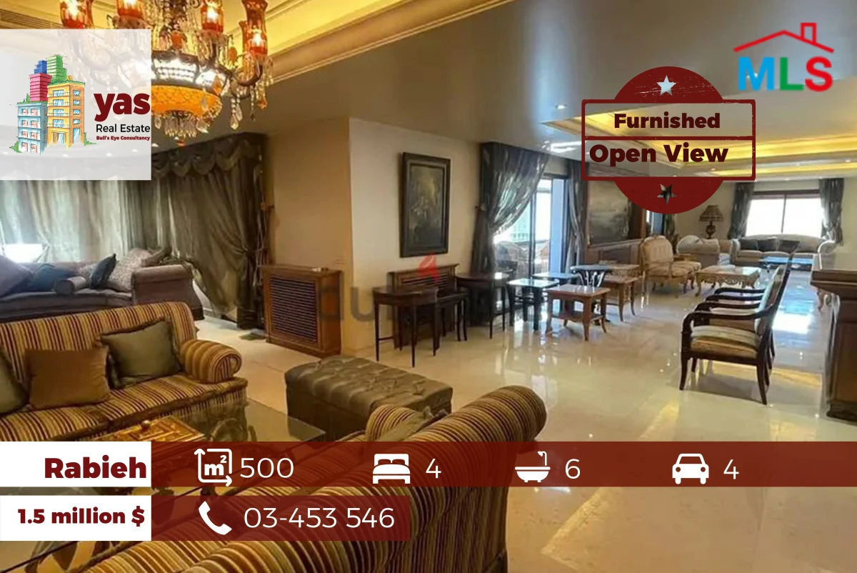 Rabieh 500m2 | Furnished | Decorated | Open View | High End | OH