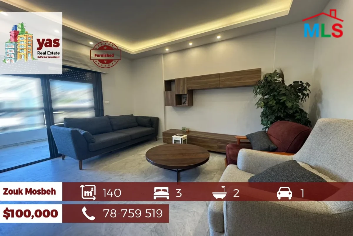 Zouk Mosbeh 140m2 | CATCH | Mint Condition | Semi Furnished | EL/CH