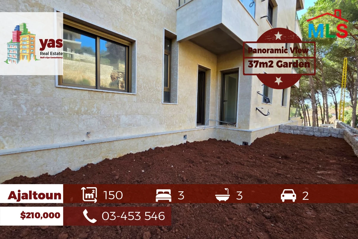 Ajaltoun 150m2 | 37m2 Garden | New | Panoramic View | Classic Area | T