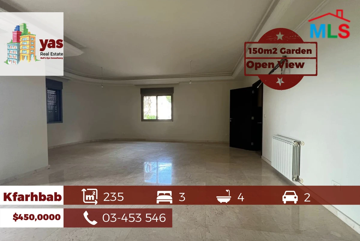 Kfarhbab 235m2 | 150m2 Garden | Mountain & Sea View | Catch | EH/IV