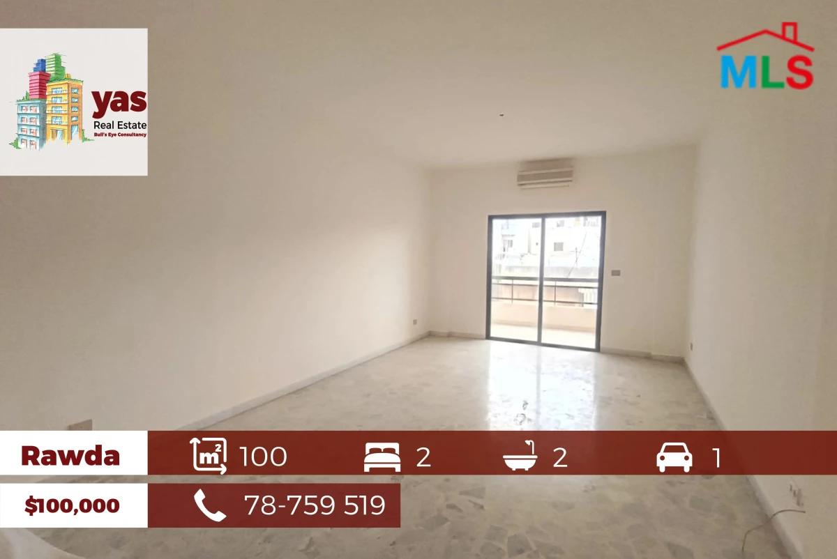 Rawda 100m2 | Well Maintained | Calm Area | Prime Location | AA