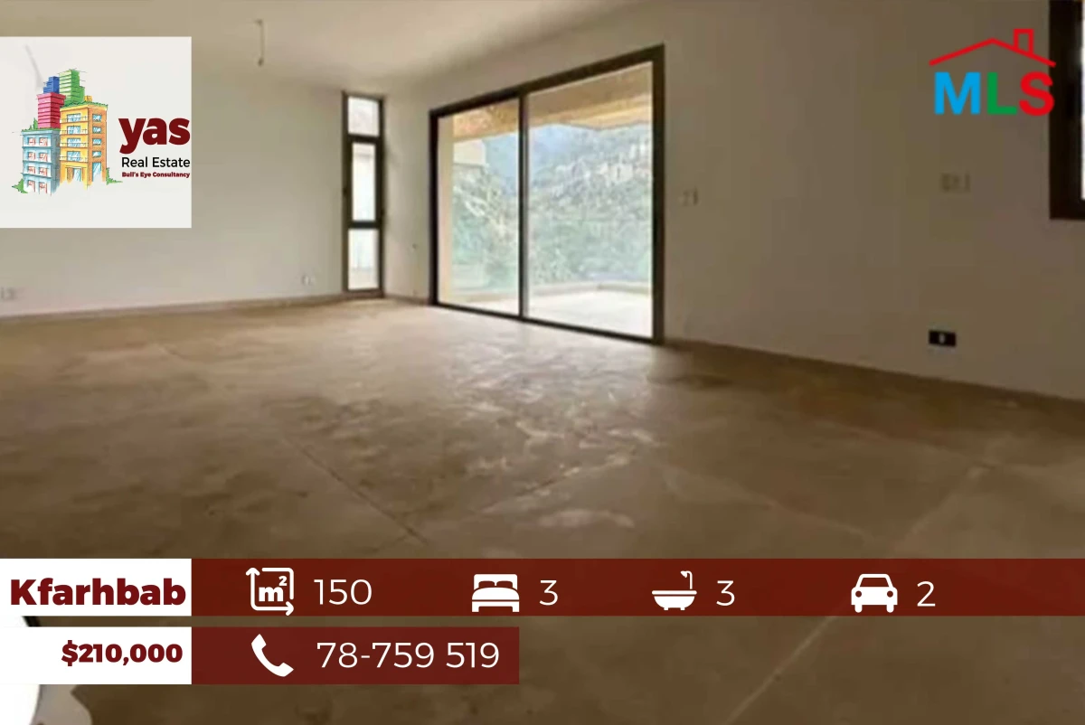 Kfarhbab 150m2 | Simplex | Open View | Quiet Street |IV
