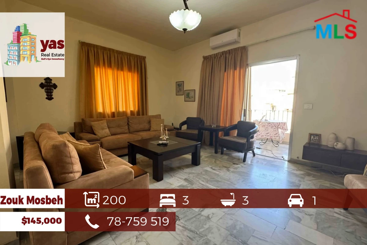 Zouk Mosbeh 200m2 | Generous Dimensions | Well Lighted | EL