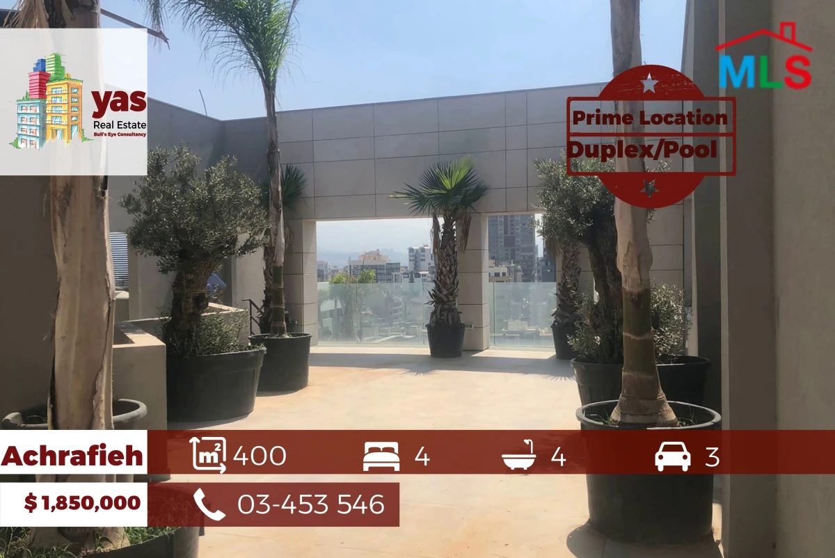 Achrafieh 400m2| Duplex | Ultra Prime Location | City View | OH