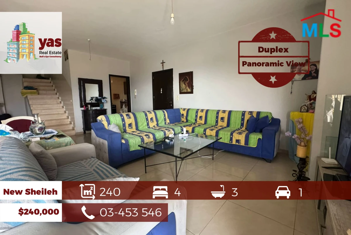 New Sheileh 240m2 | Duplex | Panoramic View | Luxury | Calm | EL/TO