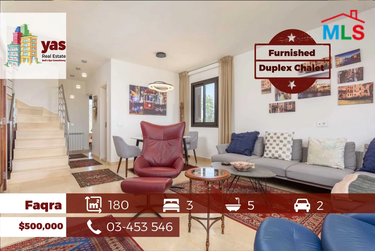 Faqra 180m2 | Furnished Chalet | Duplex | Panoramic View | Claasy | DA