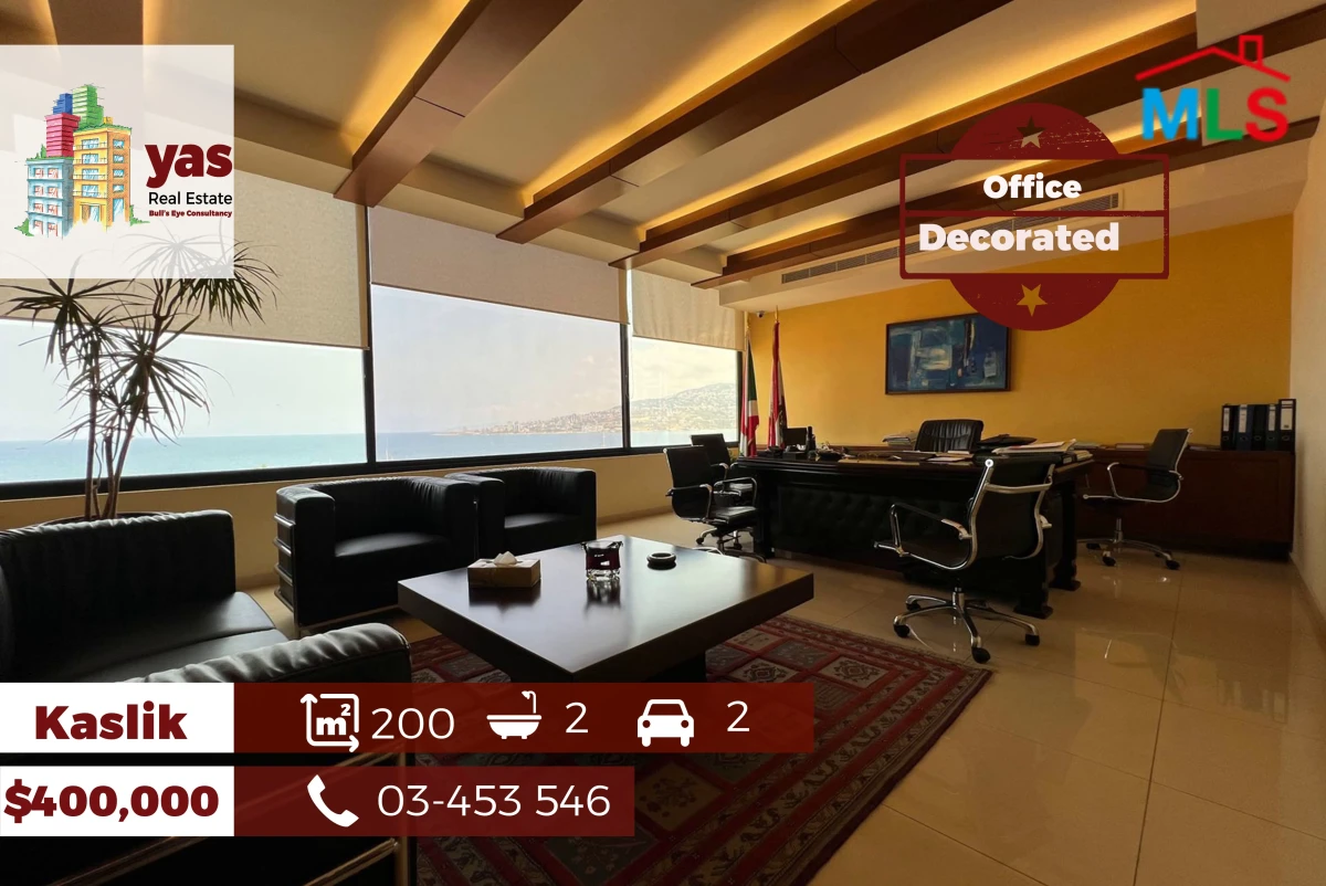 Kaslik 200m2 | Decorated Office | Prime Location | High End | EH