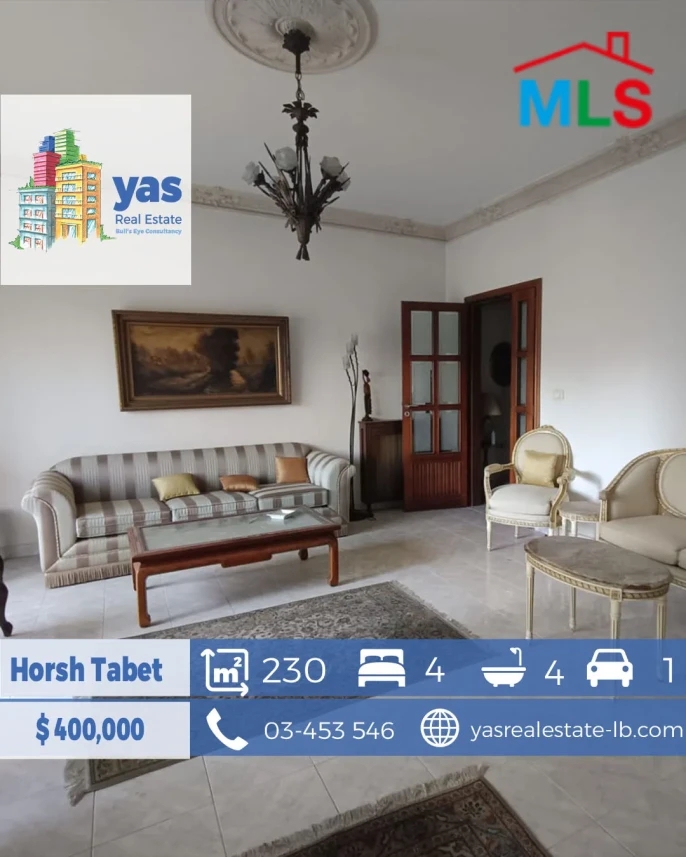 Horsh Tabet 165m2 | Well maintained | Ideal Location | AA/EH