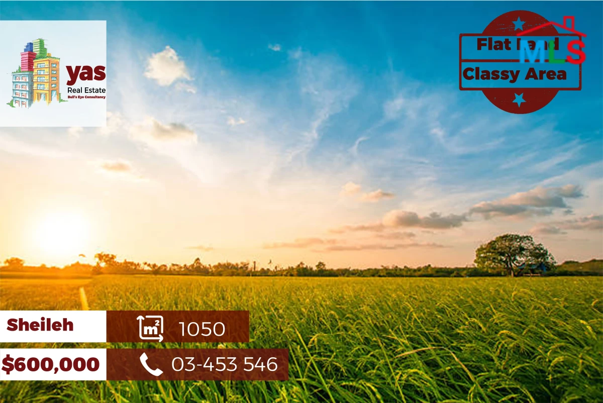 Sheileh 1050m2 | Flat Land | Coeff 30/75 | Prime Location | BA