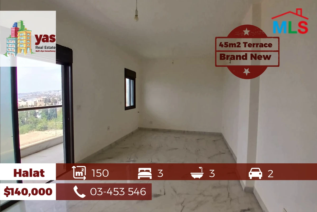 Halat 150m2 | 45m2 Terrace | Brand New | Sea View | Catch | ABA