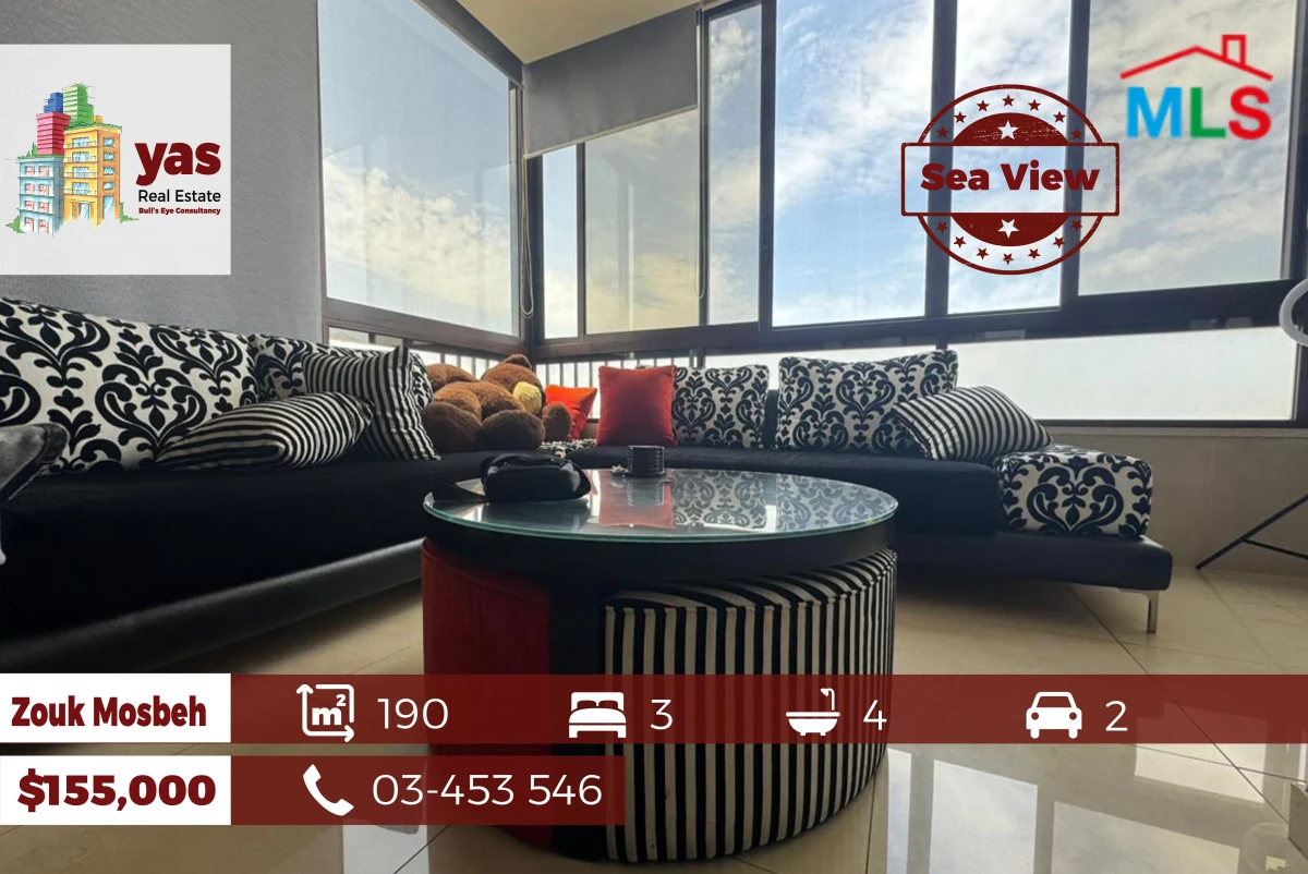 Zouk Mosbeh 190m2 | 190m2 Rooftop | Excellent Condition | Sea View | EL