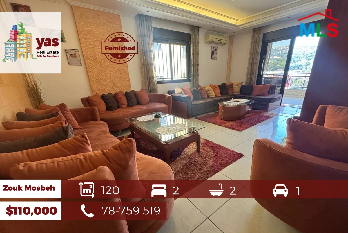 Zouk Mosbeh 120m2 | Furnished Flat | Open View | High End | EL
