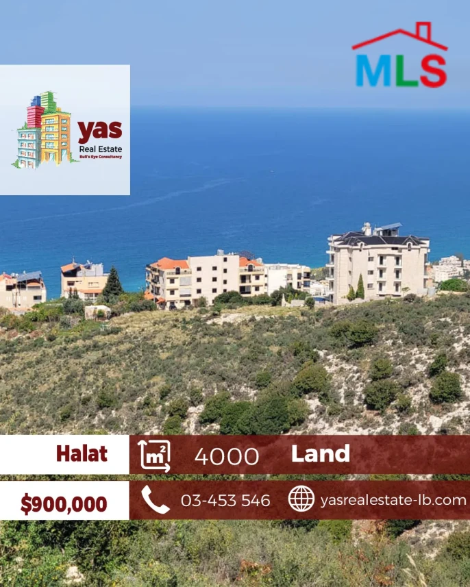 Halat 4000m2 | Land | 25/75 | Open Sea View | Prime Location | PA