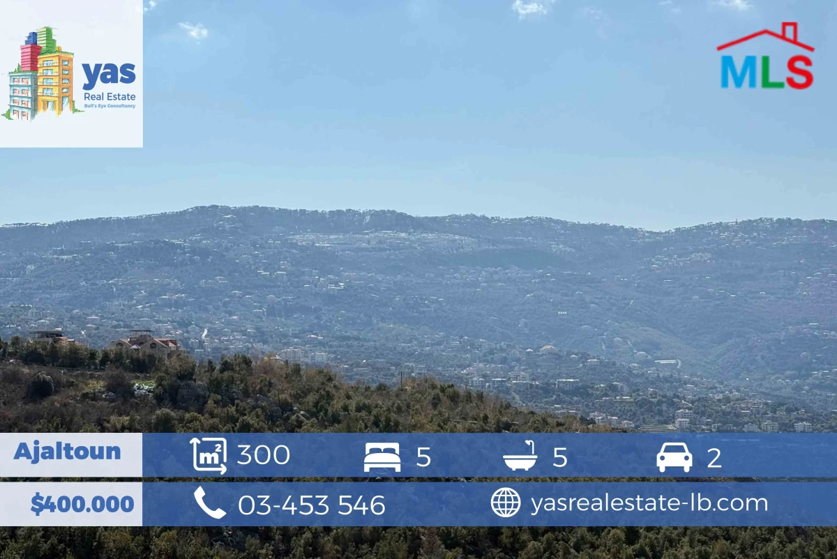 Ajaltoun 300m2 Villa | 620m2 land | Core & Shell | View | BA