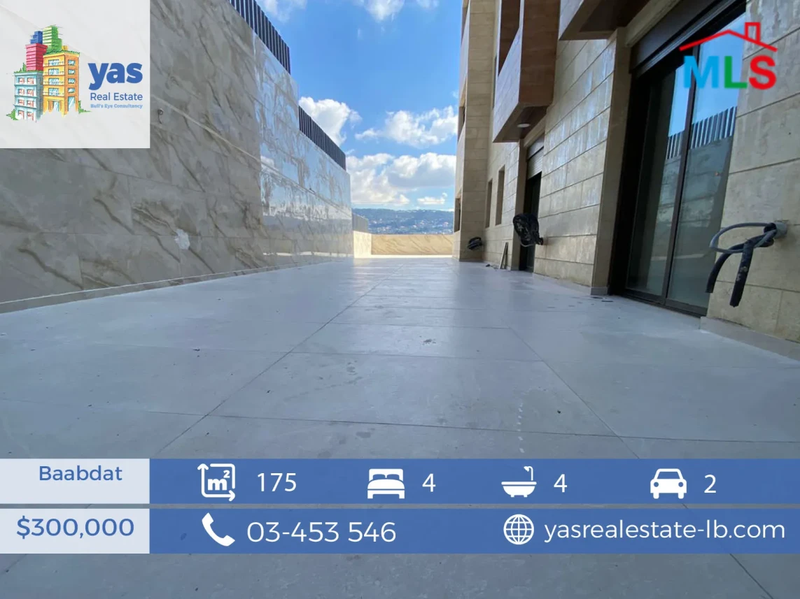 Baabdat 175m2 | 120m2 Terrace | Brand New | Prime Location | PA