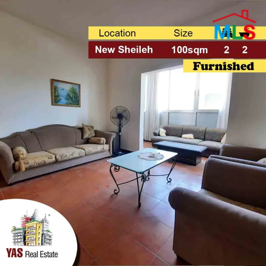 New Sheileh 100m2 | Sea View | Furnished | Well Maintained | TO