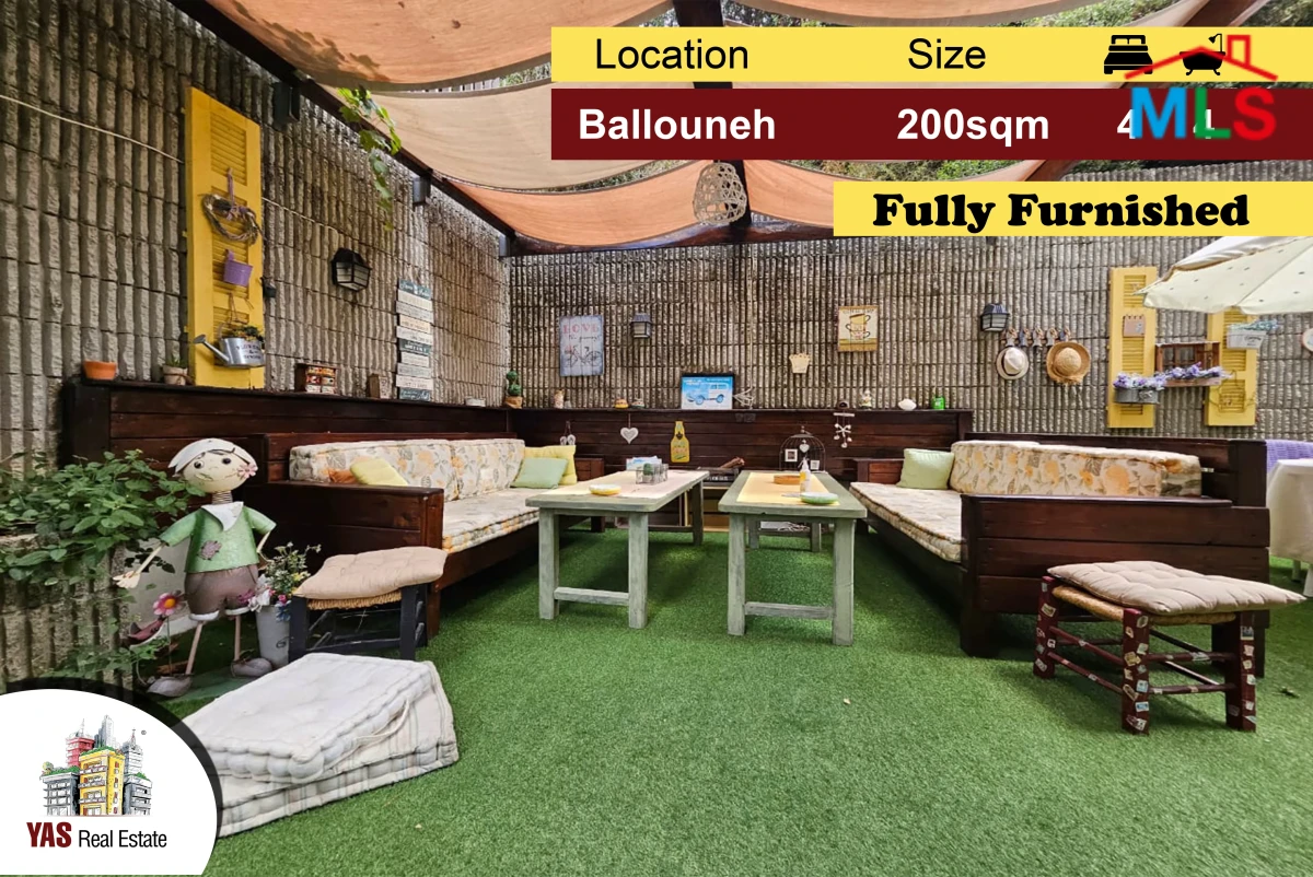 Ballouneh 200m2 | 120m2 Terrace | Super Luxurious | Catch | Unique |TO