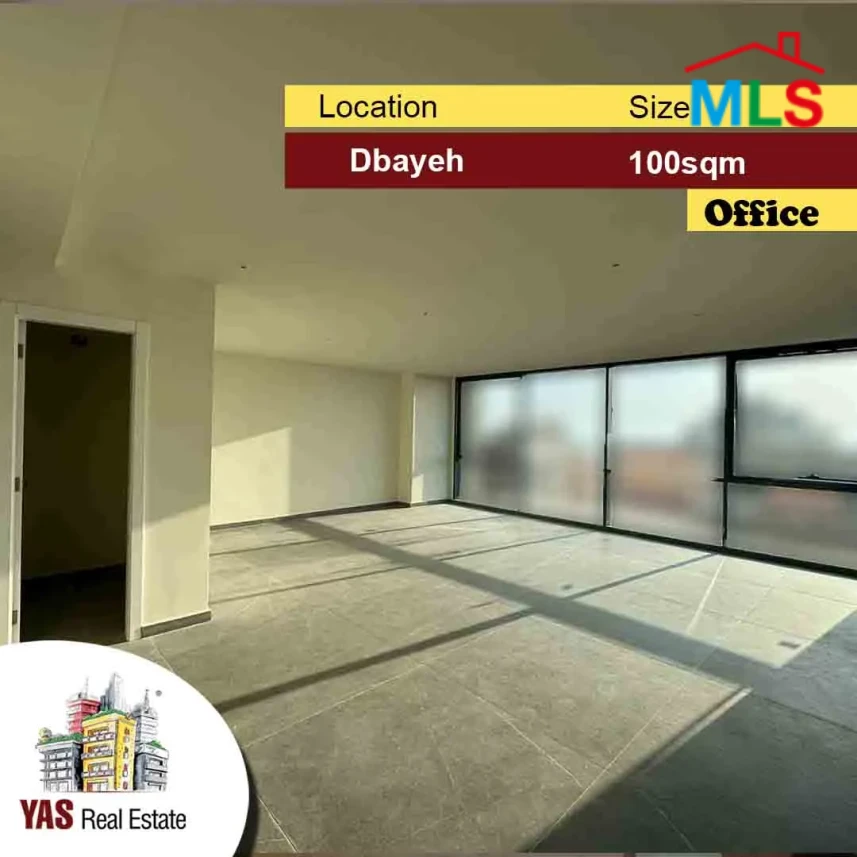 Dbayeh 100m2 | Office | Open Space | Prime Location | Catch | MJ