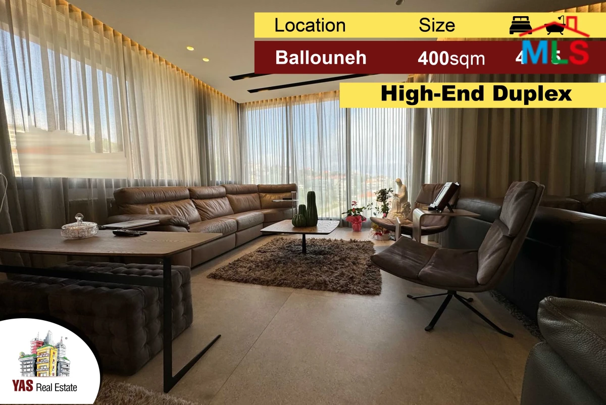 Ballouneh 400m2 Duplex | High-End | View | New | Unique Property | MY