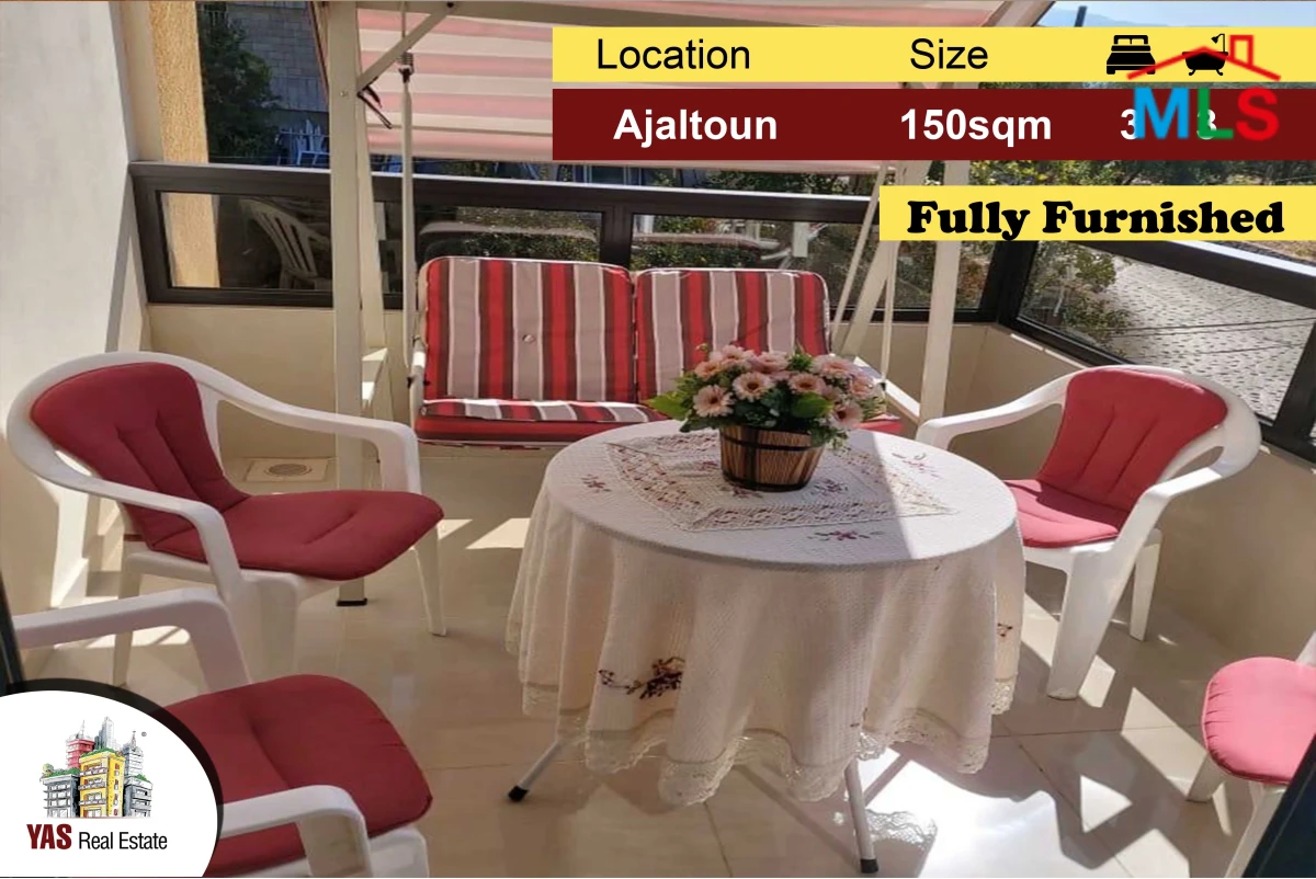 Ajaltoun 150m2 | Fully Furnished | Mountain View | Quiet Street | DA
