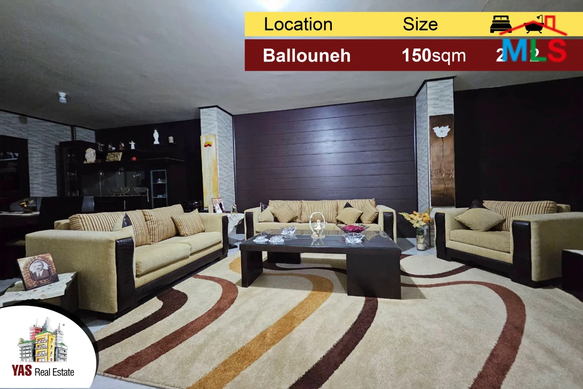 Ballouneh 150m2 | 30m2 Terrace | Open View | Well Maintained | TO