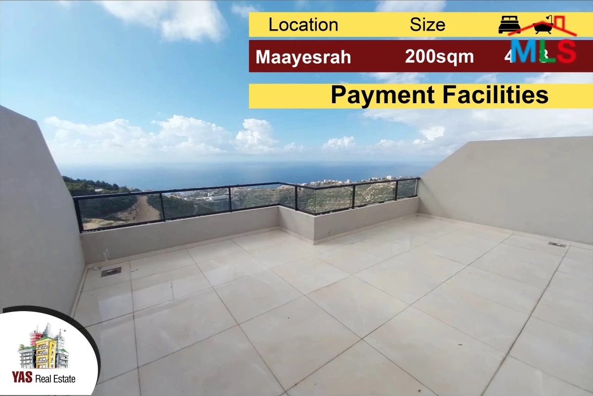 Maaysrah 200m2 | Terrace | Amazing View | Payment Facilities