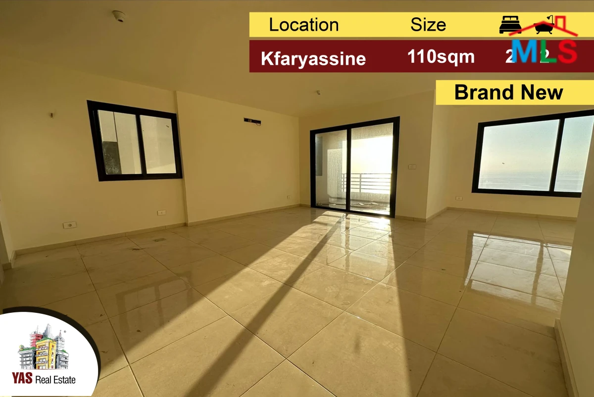 Kfaryassine 110m2 | Brand New | Sea View