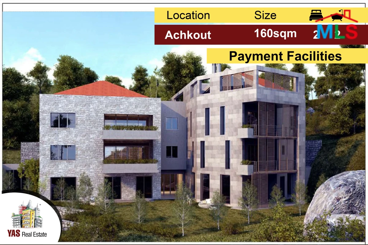 Achkout 160m2 | 60m2 garden | Under Construction | Payment facilities