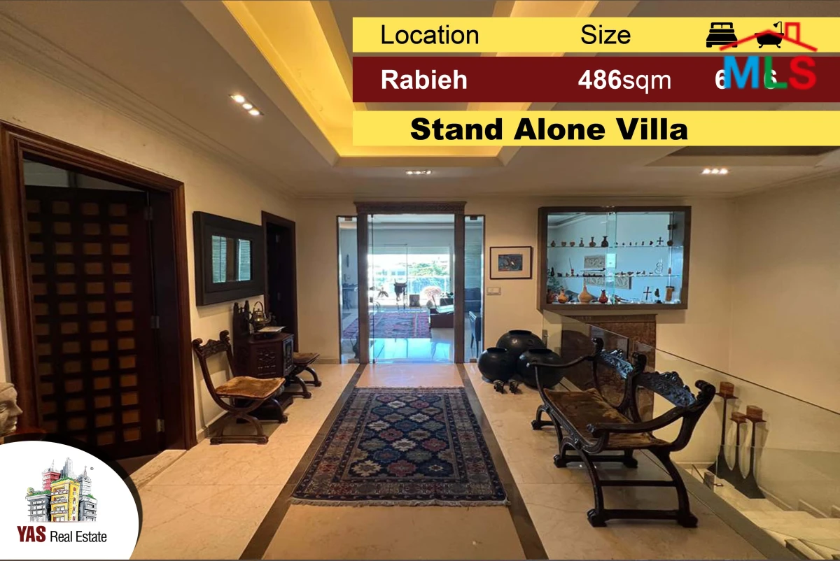 Rabieh 486m2 | Stand Alone Villa | Super Luxurious | Classy Area