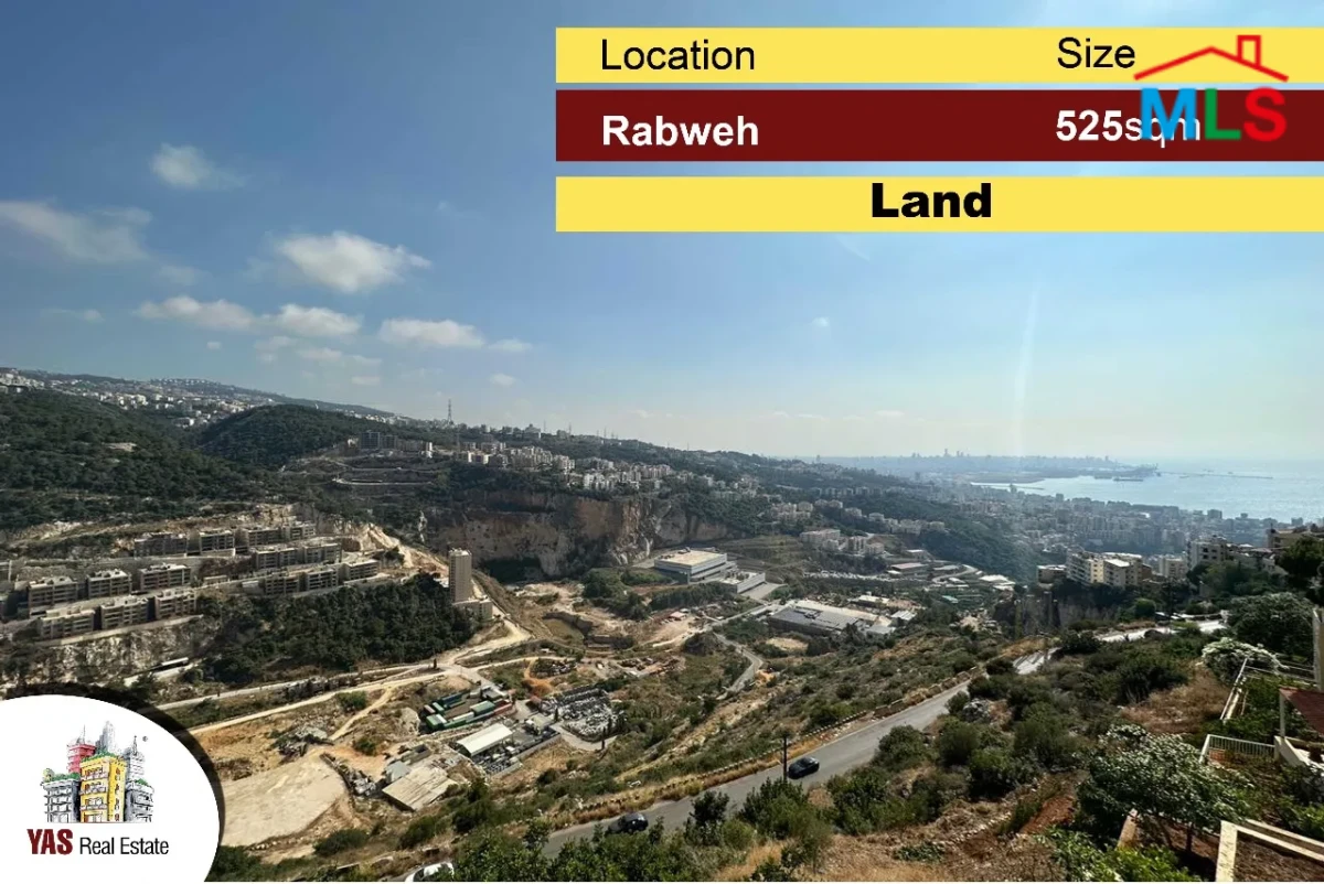 Rabweh 525m2 | Land | 30 / 90 | Prime Location | Killer View
