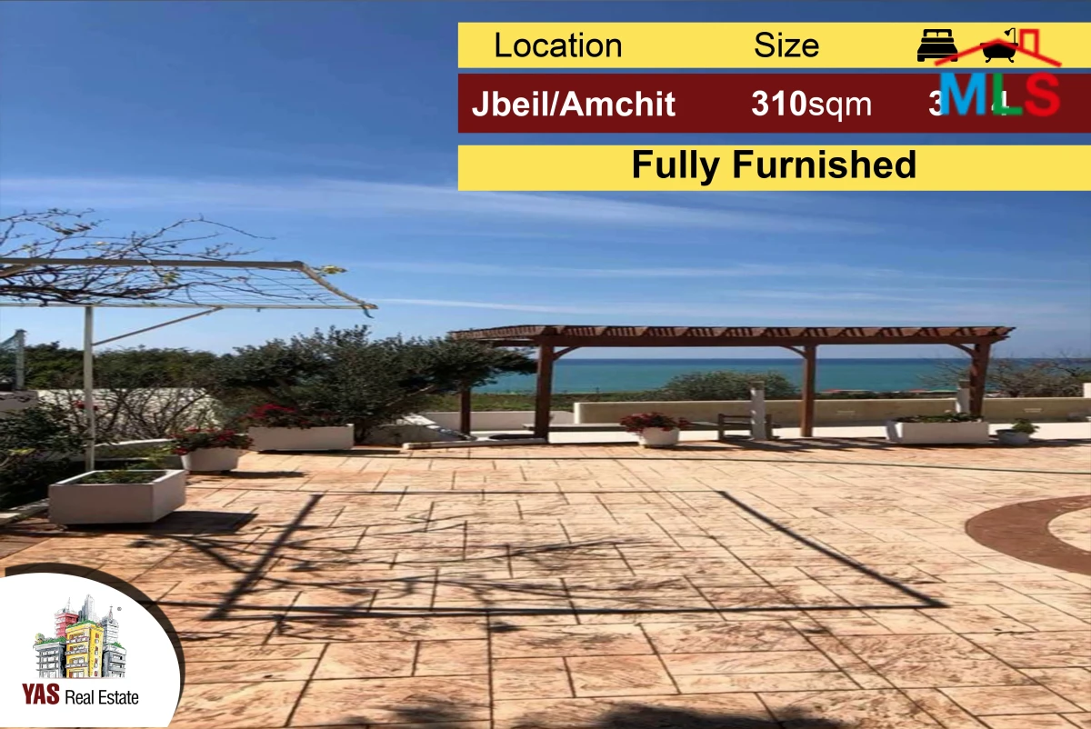 Jbeil/Amchit Villa 310m2 + 340m2 Garden | Triplex | Ultra Prime