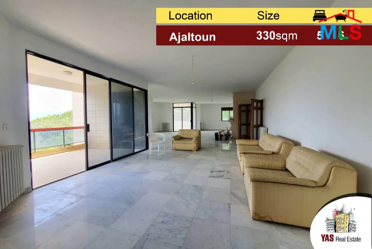 Ajaltoun 330m2 + 50m2 Garden | Well Maintained | Mountain View