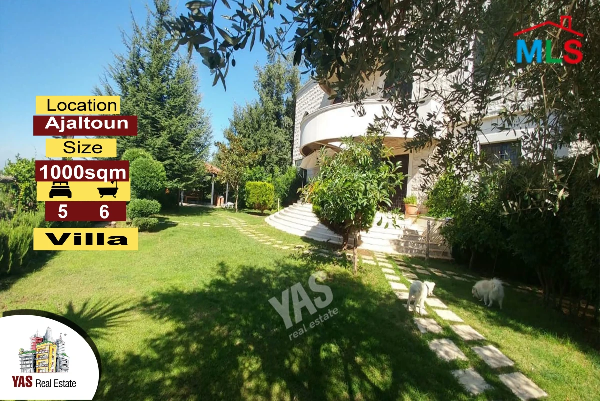 Ajaltoun 1000m2 Villa | 1000m2 Garden | Super Luxurious | Panoramic View | Unique