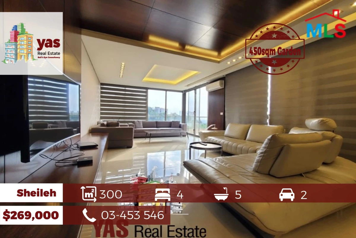 Sheileh 300m2 Duplex + 300m2 Garden | High-End | Panoramic View