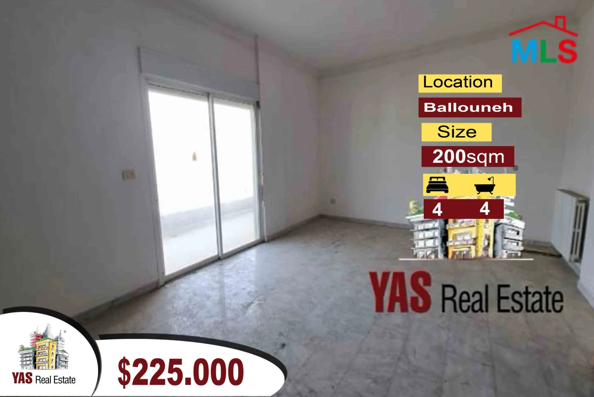 Ballouneh 200m2 + 100m2 Terrace rooftop | High-End | Mountain View