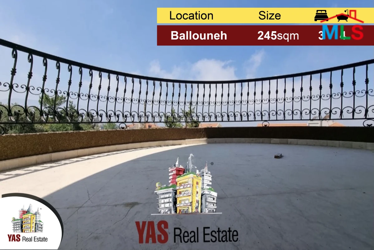 Ballouneh 245m2 | New | Prime Location | Panoramic View