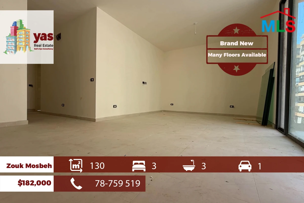 Zouk Mosbeh 130m2 | Brand New | Many Floors Available | EH/RH