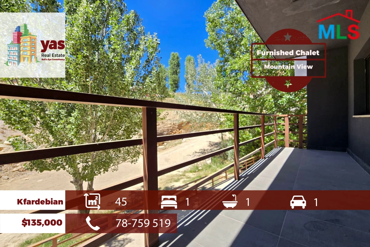 Kfardebian 45m2 | Furnished Chalet | Mountain View | High End | DA